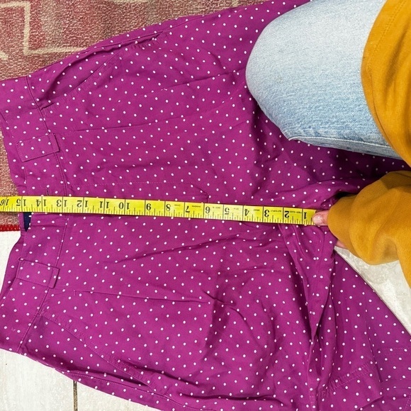 Vintage Gap High Waisted Purple Polka Dot Trouser Shorts Faux Skirt Size 11/12 - Picture 9 of 10